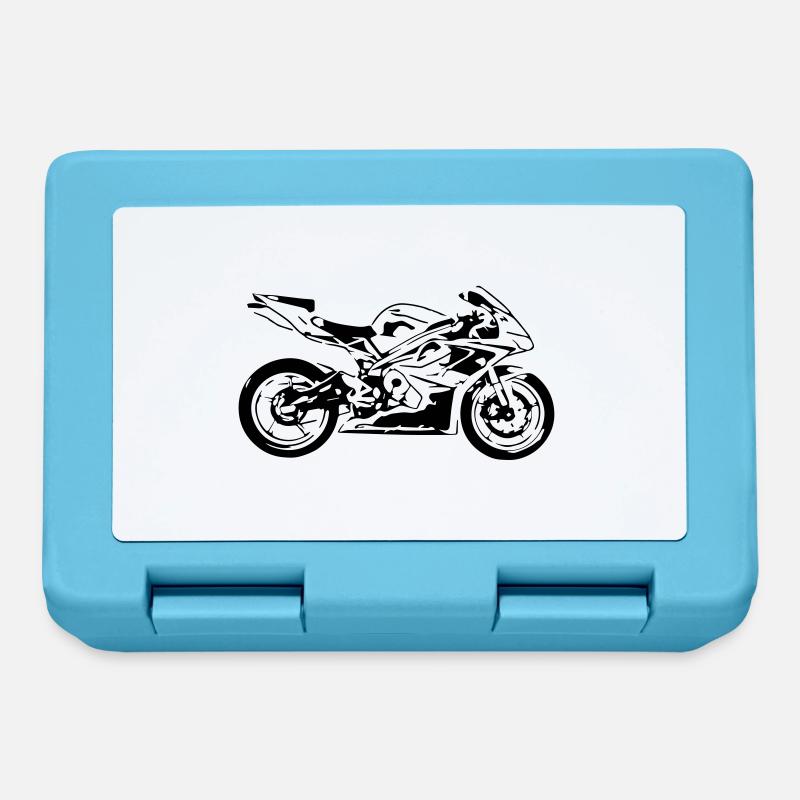moto - Boîte à goûter - bleu saphir