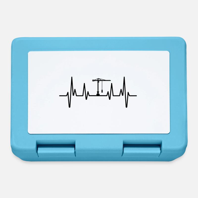 Kranführer, Kranführerin, Kranfahrer, EKG Geschenk - Brotdose - Saphirblau