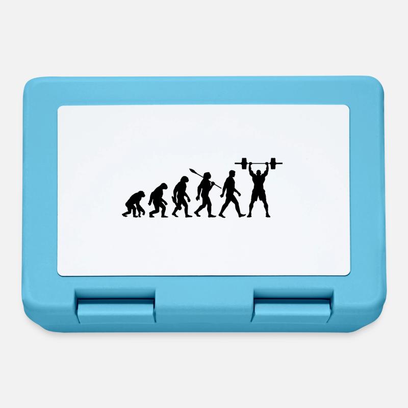 Evolution - Gewichtheben - Kraftsport - Brotdose - Saphirblau