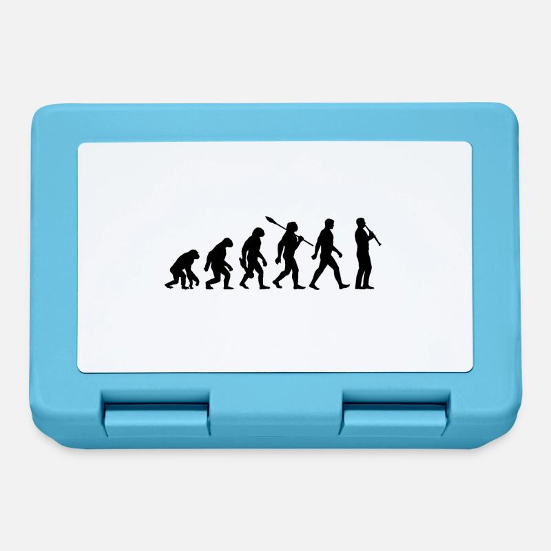Evolution - Musiker - Klarinettist - Brotdose - Saphirblau