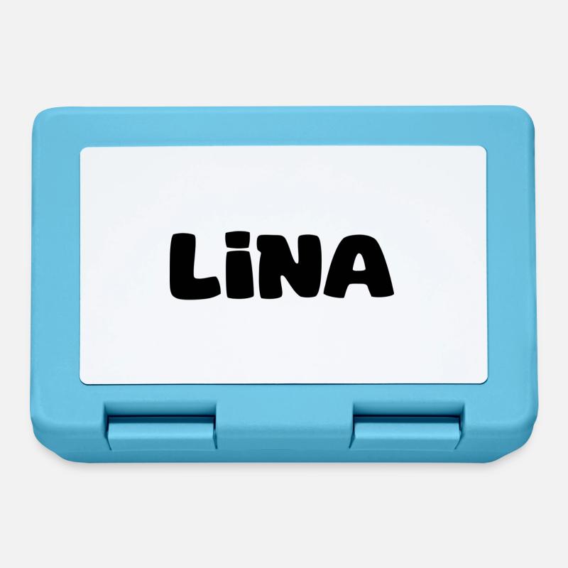 Name - Lina - Brotdose - Saphirblau