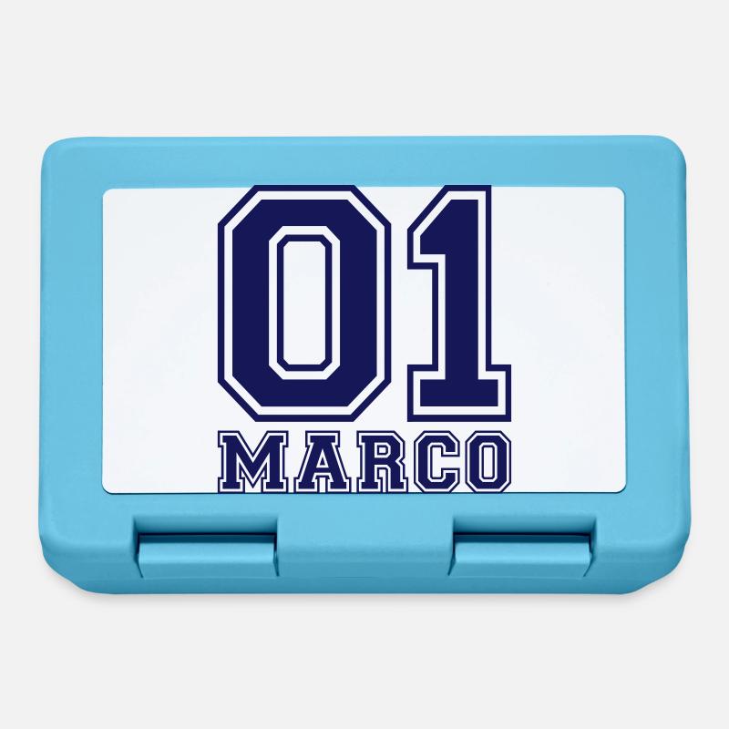 Marco - Name - Brotdose - Saphirblau