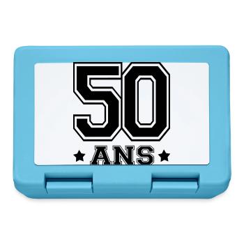 50 ANS - Boîte à goûter - bleu saphir - Devant
