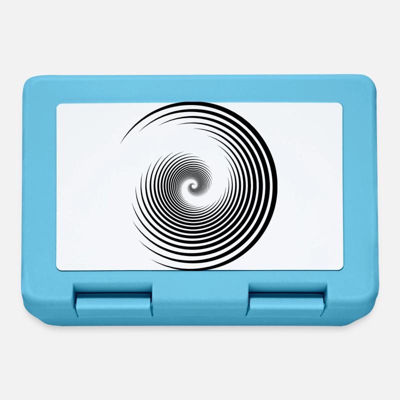 Spiral Shell Retro Gift Idea - Lunchbox - sapphire blue