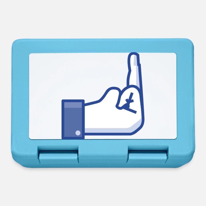 Middefinger to FB - Lunchbox - sapphire blue