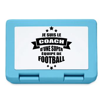 je suis le coach d'une super équipe de football - Boîte à goûter - bleu saphir - Devant