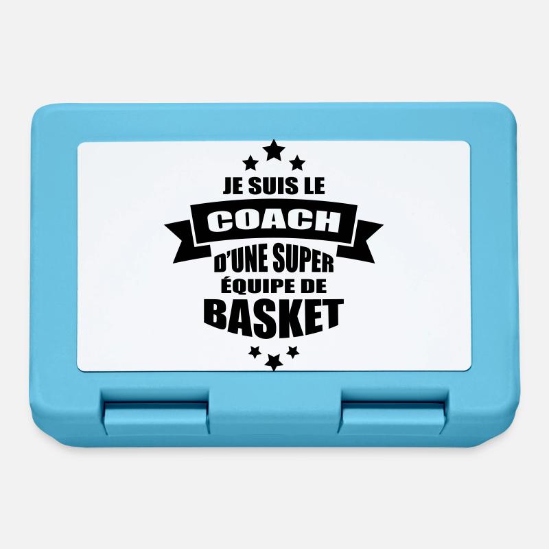 je suis le coach d'une super équipe de basket - Boîte à goûter - bleu saphir