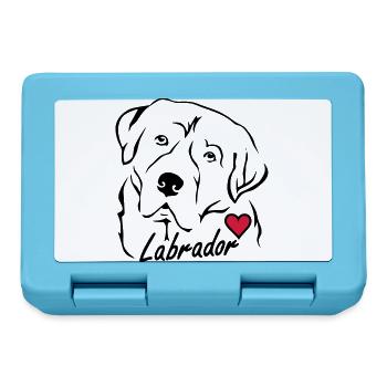 Labrador ❤ - Brotdose - Saphirblau - Vorne