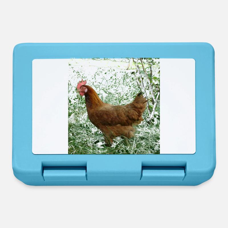 Huhn - Brotdose - Saphirblau