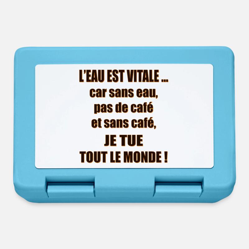 L'eau est vitale... - Boîte à goûter - bleu saphir