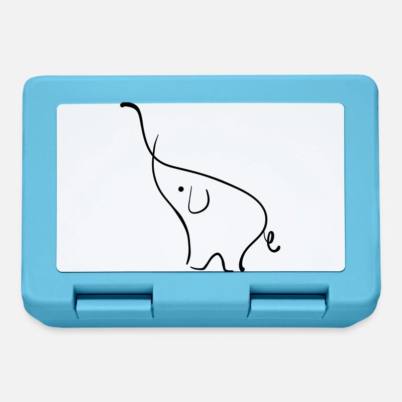 Elefant - Brotdose - Saphirblau