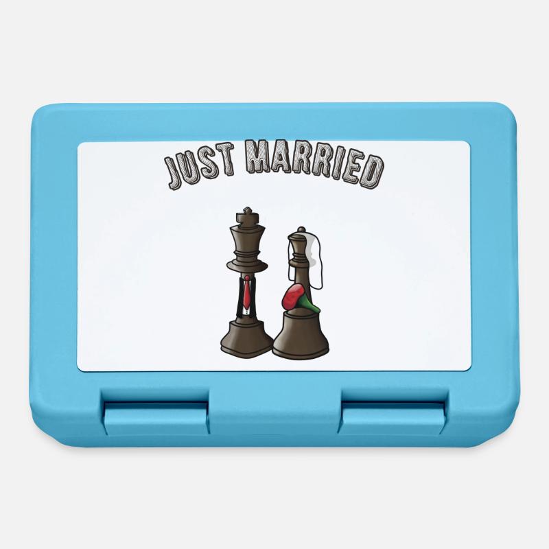 Just married! - Brotdose - Saphirblau