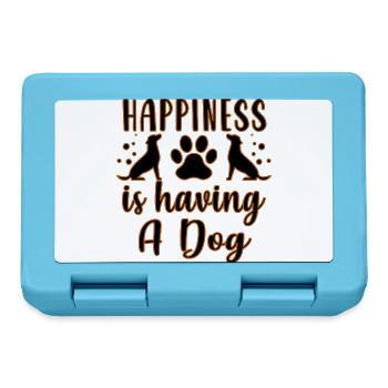 Happiness is having a Dog - Lunchbox - sapphire blue - Front