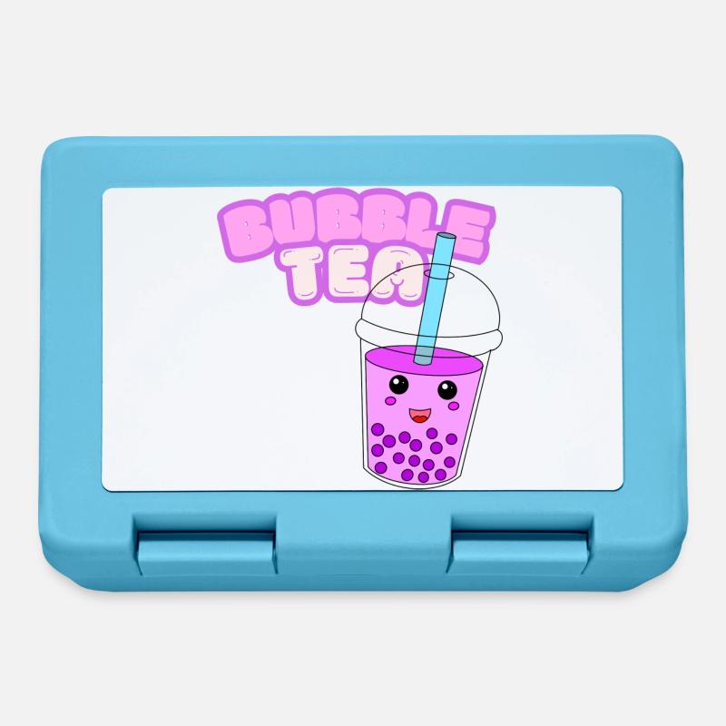 Bubble Tea Font - Lunchbox - sapphire blue