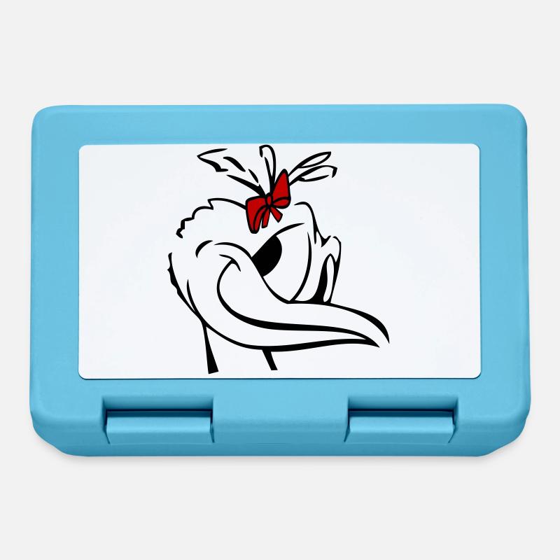 Dame canard - Boîte à goûter - bleu saphir