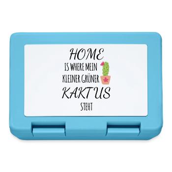 kaktus Home Spruch - Brotdose - Saphirblau - Vorne