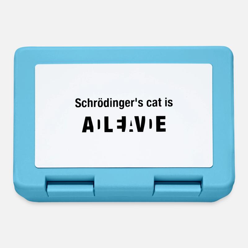 Schroedinger Cat Katzen Spruch Geschenk - Brotdose - Saphirblau