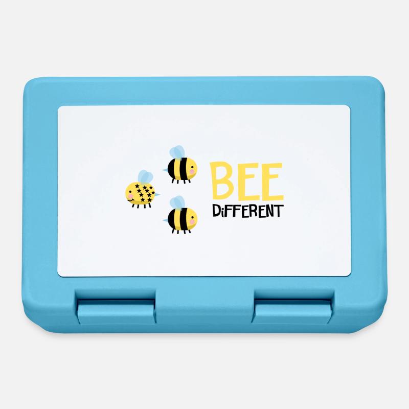 Bee Be Different Geschenk - Brotdose - Saphirblau