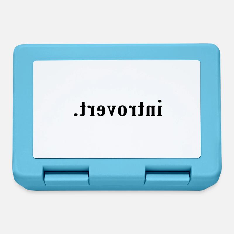 Introvert Reverse Solo Gift - Lunchbox - sapphire blue