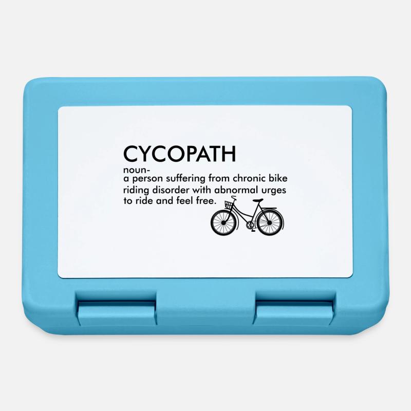 Cycopath cycliste disant cadeau de vélo - Boîte à goûter - bleu saphir