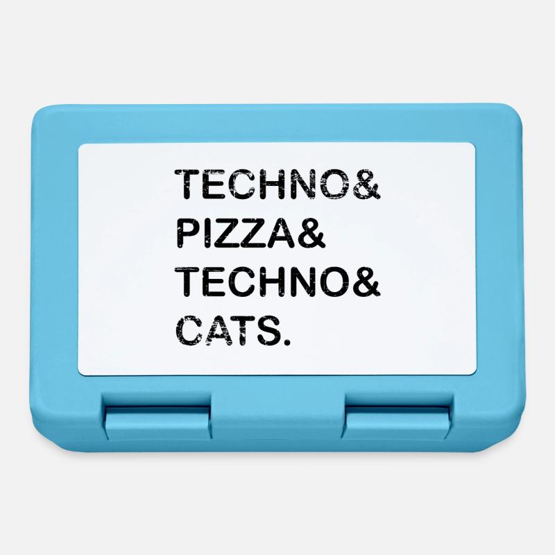 Techno Pizza Techno Cats Geschenk - Brotdose - Saphirblau