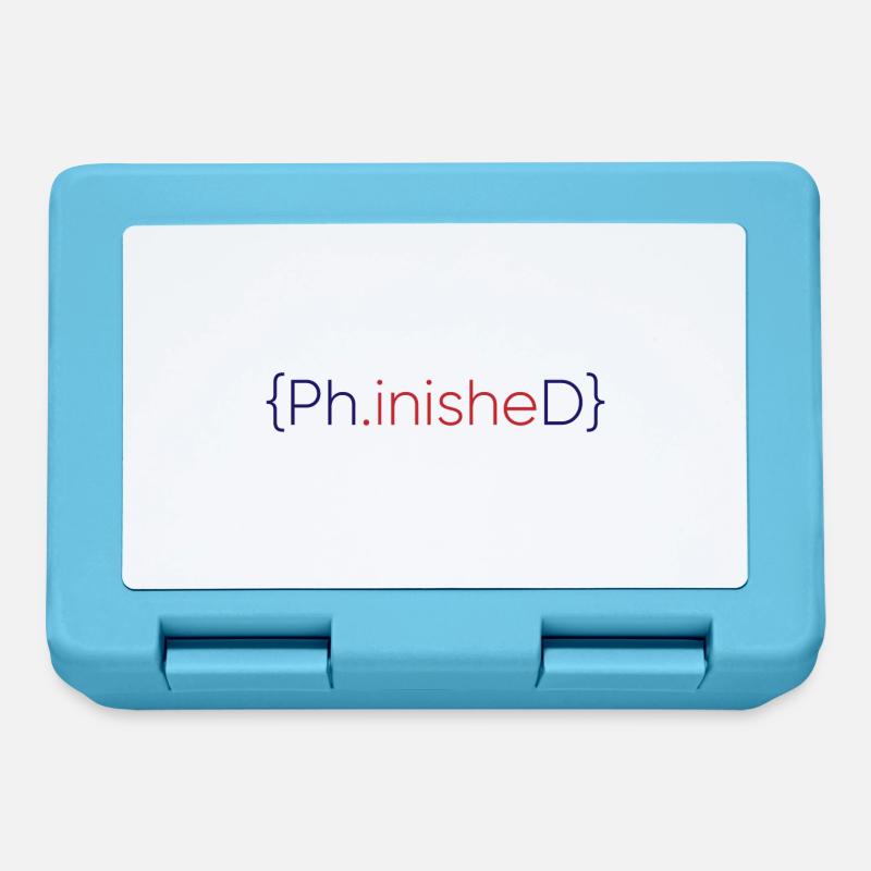 Phinished Finished PhD Abschluss Geschenk - Brotdose - Saphirblau