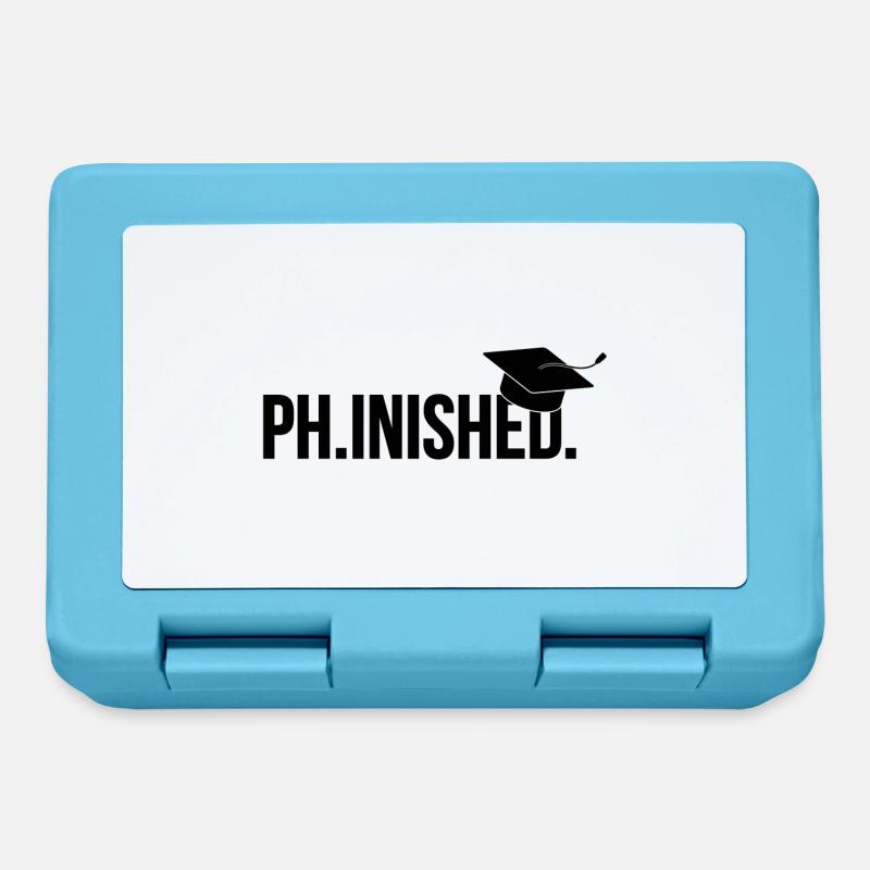 Phinished Finished Phd Abschluss Geschenk - Brotdose - Saphirblau