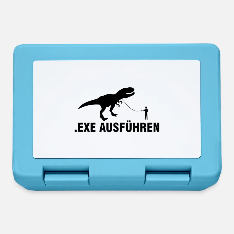 exe ausführen Informatiker Programmierer Geschenk - Brotdose - Saphirblau