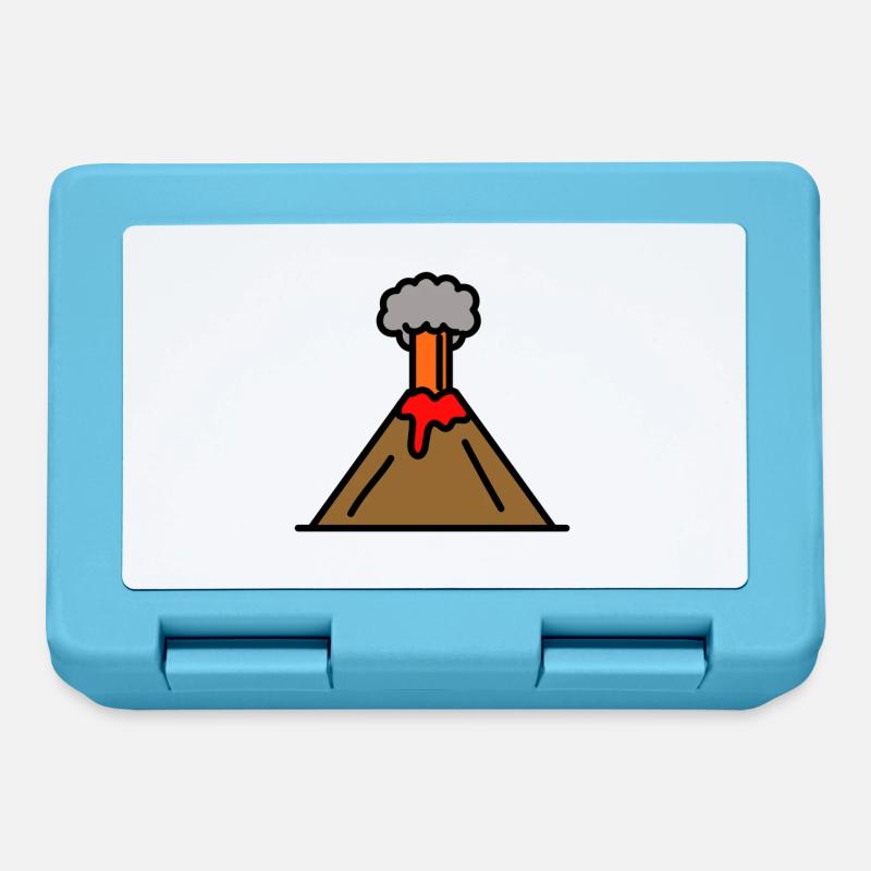 Volcan - Boîte à goûter - bleu saphir