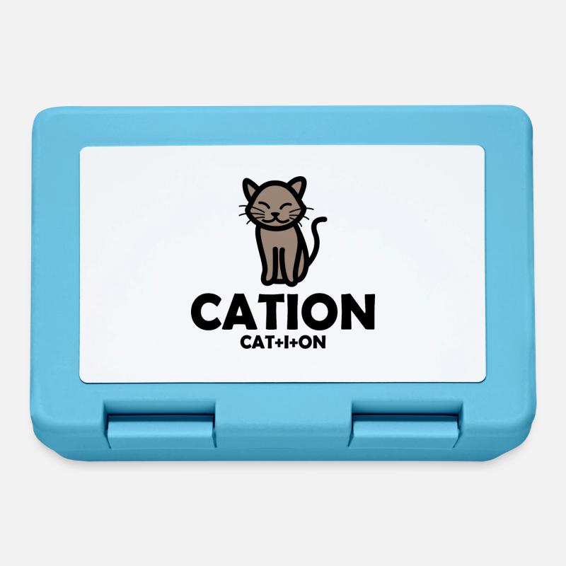 Cation Cation Cat Cat Chimie Chimie - Boîte à goûter - bleu saphir