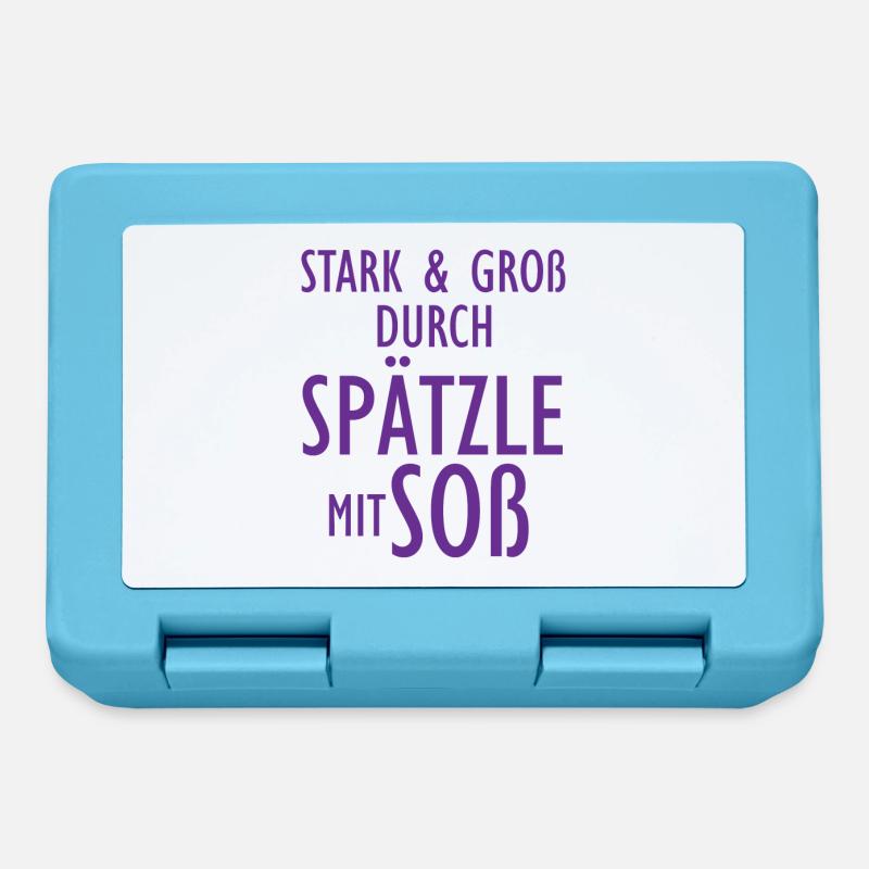 Stark und Groß durch Spätzle mit Soß Schwäbisch - Brotdose - Saphirblau