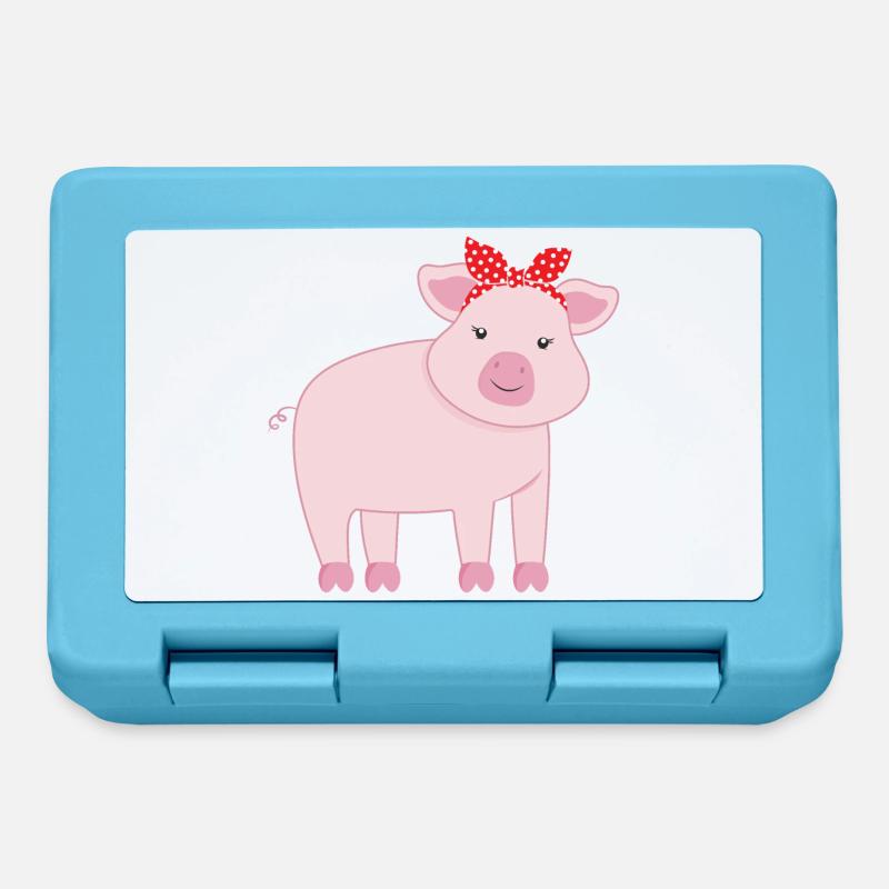 Pig pigs - Lunchbox - sapphire blue