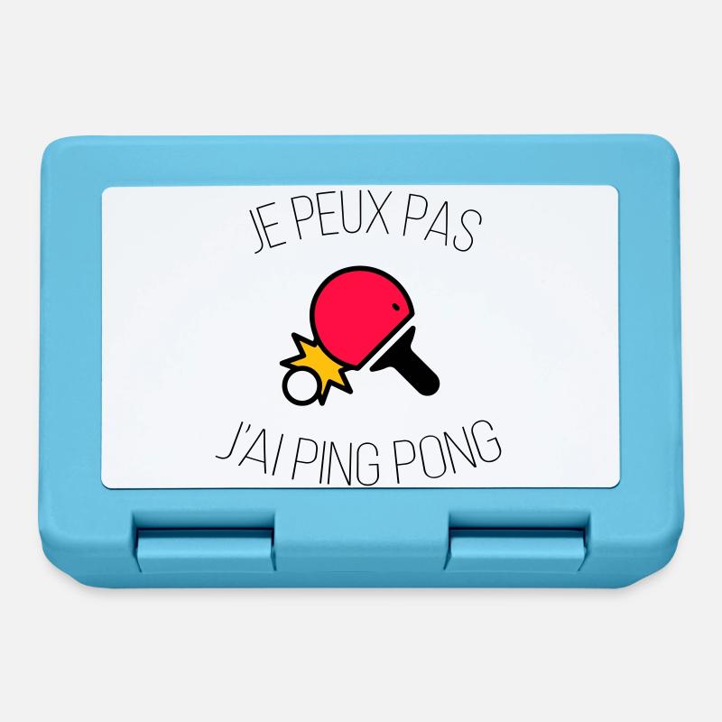 je peux pas j ai ping pong - Boîte à goûter - bleu saphir