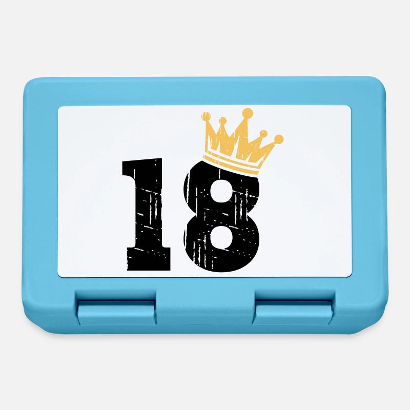 18 Couronne 18e anniversaire 18 ans - Boîte à goûter - bleu saphir