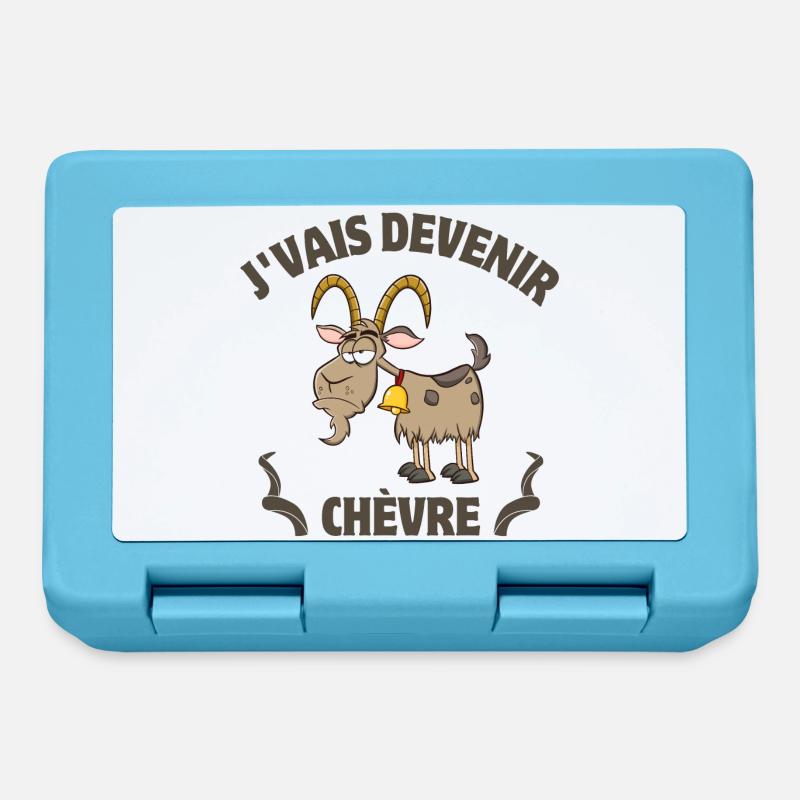 chèvre, chèvres, bouc - Boîte à goûter - bleu saphir