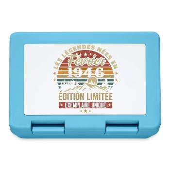 Nées En Février 1946 Anniversaire 78 ans Retro 78 - Boîte à goûter - bleu saphir - Devant