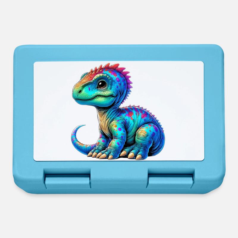 Dinosaur - Lunchbox - sapphire blue