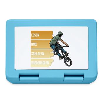 Essen - BMX - Schlafen - Wiederholen - Brotdose - Saphirblau - Vorne