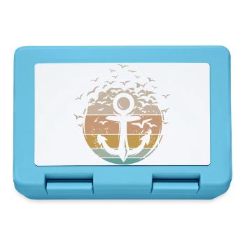 Anker retro Kapitän Boot Schiff vintage Symbol - Brotdose - Saphirblau - Vorne