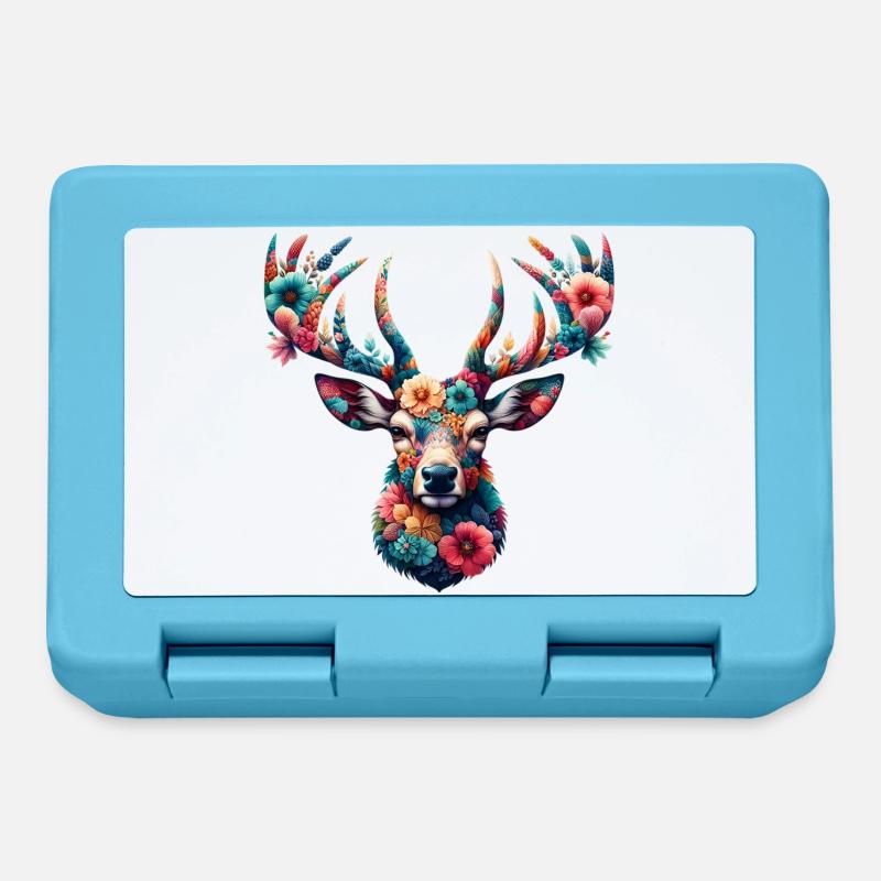 Cerf - Boîte à goûter - bleu saphir