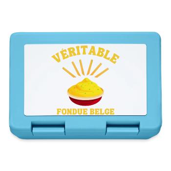 Belgien, ich bin Belgier, Belgischer Humor - Brotdose - Saphirblau - Vorne