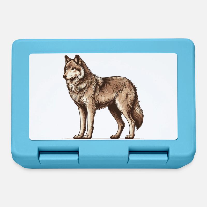 Wolf - Lunchbox - sapphire blue
