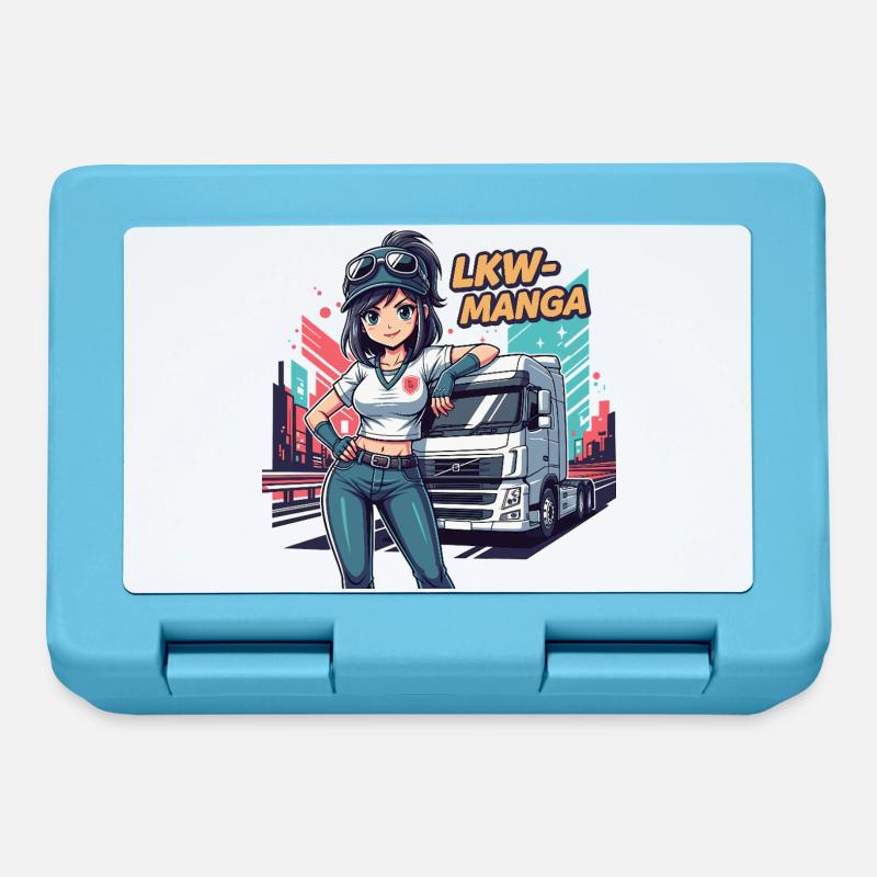 Manga de camion - Boîte à goûter - bleu saphir