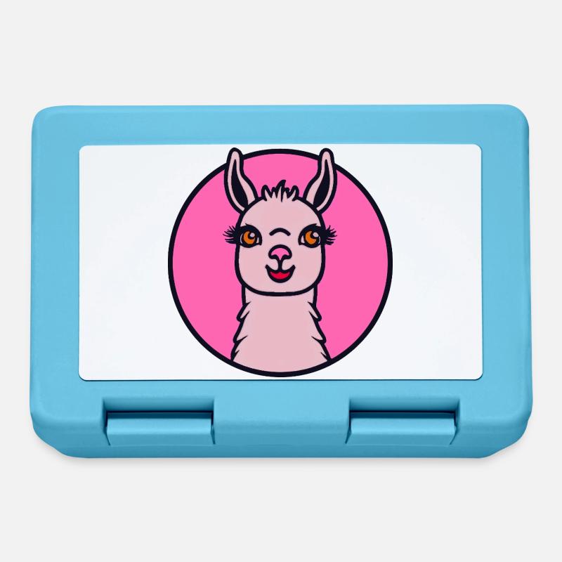 Pink Lama - Lunchbox - sapphire blue
