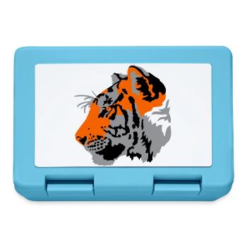 Tigre - Boîte à goûter - bleu saphir - Devant
