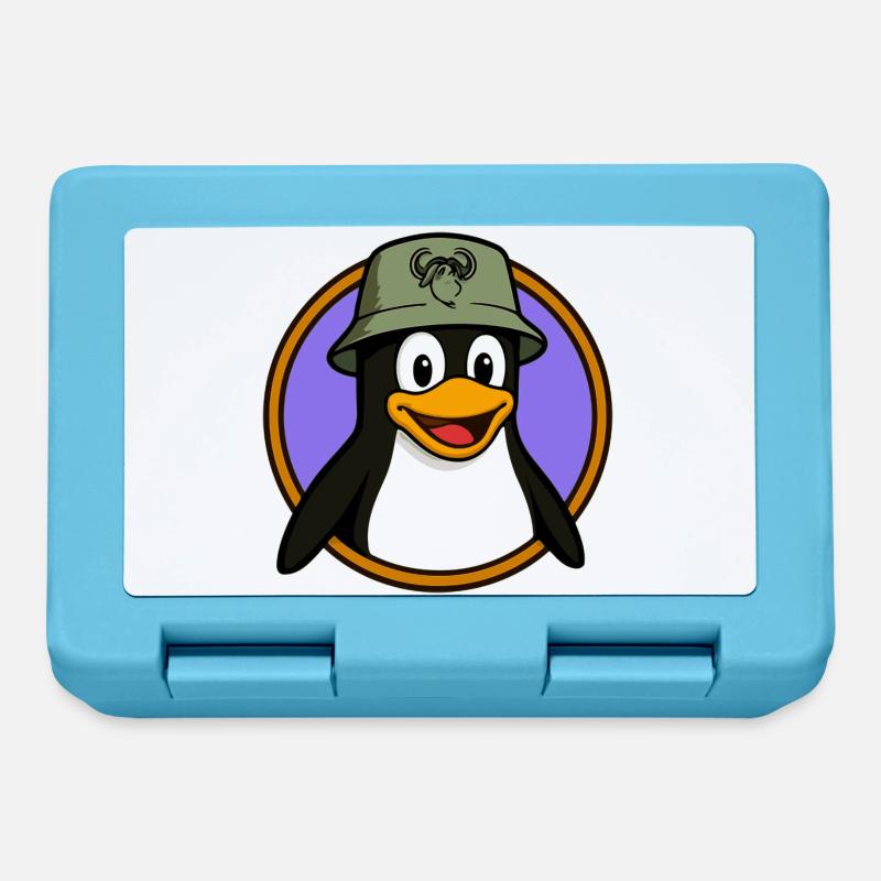 Tux Linux + GNU Hat - Boîte à goûter - bleu saphir