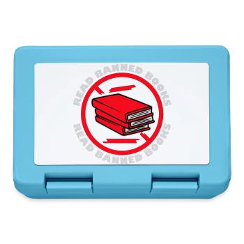 Lire des livres interdits Verbotene Bücher Lesen Freiheit - Boîte à goûter - bleu saphir - Devant