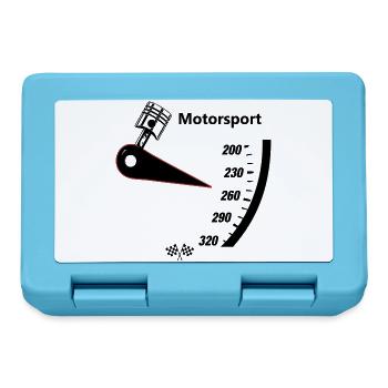 Motorsport Tacho - Brotdose - Saphirblau - Vorne