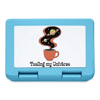 Retro Coffee « Alimenter mon univers » - Boîte à goûter - bleu saphir - Devant