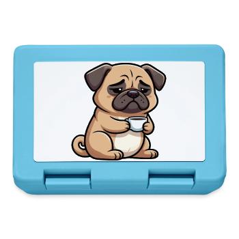 Mops Möpse Mopsbesitzer Mopsliebhaber Mopshalter - Brotdose - Saphirblau - Vorne